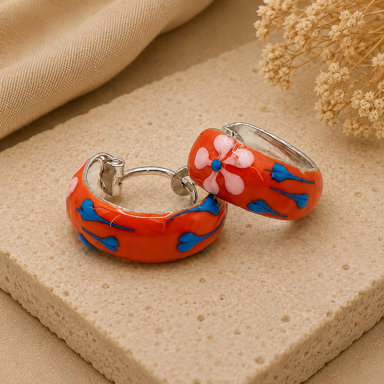 Hoop Enamel Earring ER26-030 - Image 2